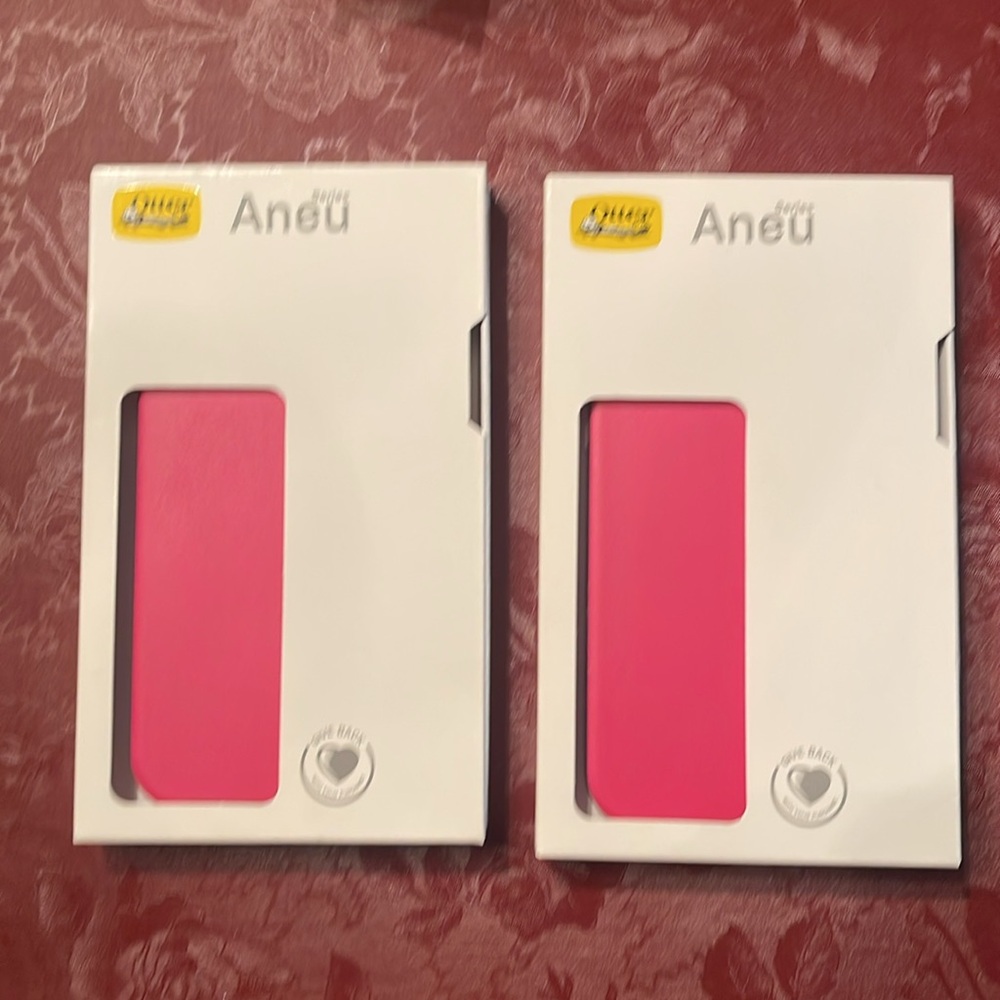 Two (2) Otterbox Aneu Series Cases. Pink. iPhone.Ultra slim.